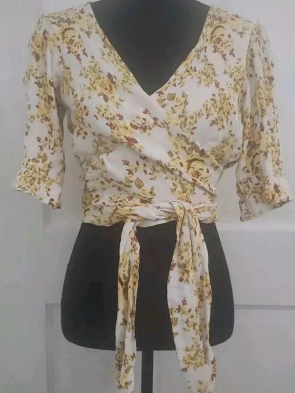 Goldie Floral Mali Wrap Top Blouse